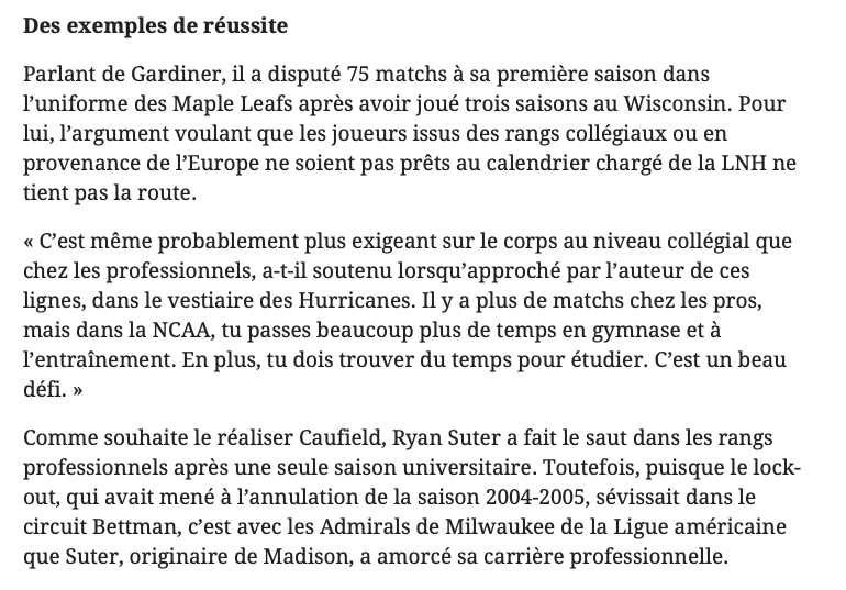 Cole Caufield s'attire les ÉLOGES...Des anciens BADGERS...