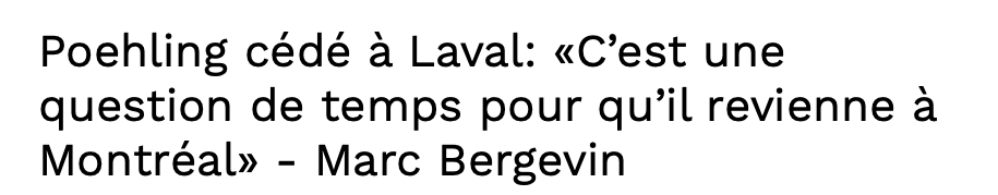 Espérons que JOJO le JUNIOR ne SCRAPPE pas Ryan Poehling...