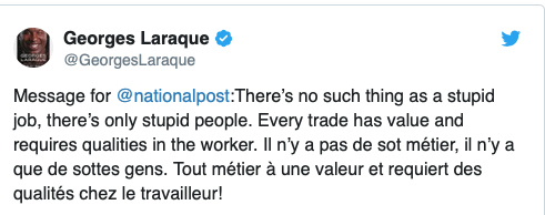 Georges Laraque...n'a pas accepté d'être CONFONDU avec Donald Brashear....