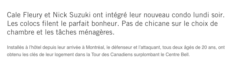 Il faut vraiment que Nick Suzuki arrête de jouer au PAUVRE..