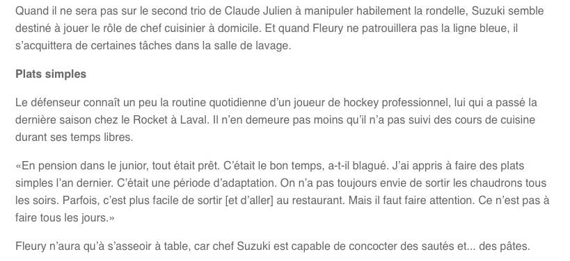 Il faut vraiment que Nick Suzuki arrête de jouer au PAUVRE..