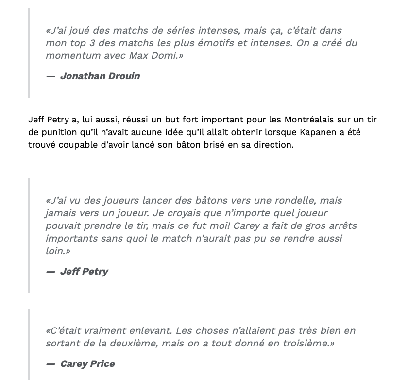 Jonathan Drouin ÉMOTIF et POMPÉ comme jamais..
