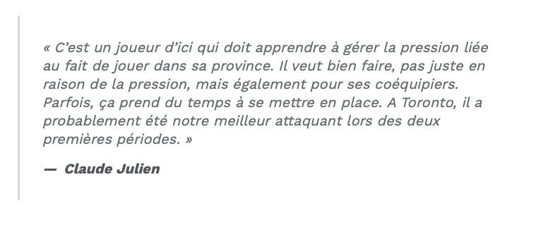 Jonathan Drouin jure qu'il va CONTINUER de se battre...