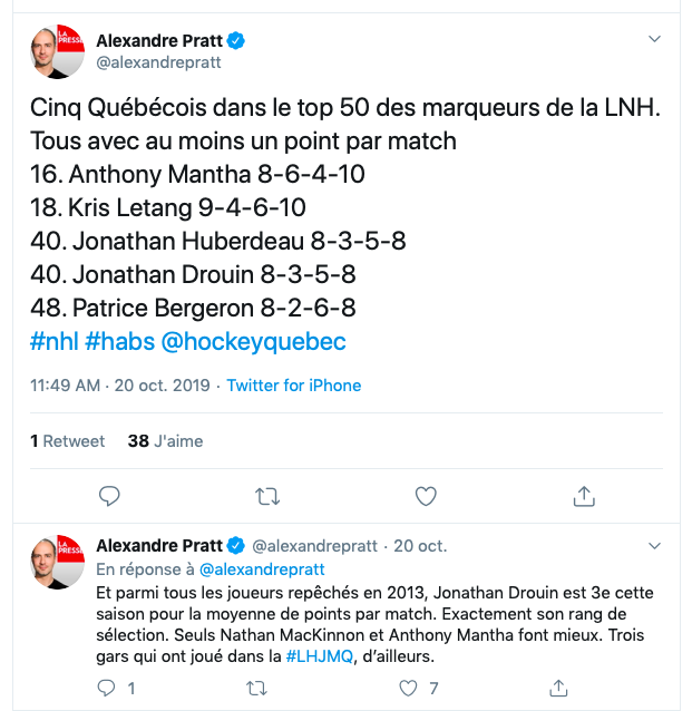 Jonathan Drouin n'est pas un FLOP 3e au TOTAL?