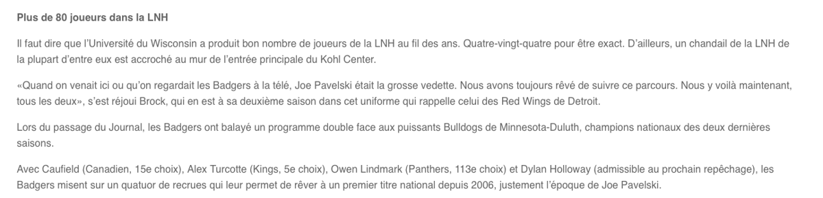 Karl Alzner va être JALOUX de Cole Caufield....