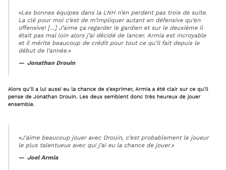 Le CROSBY-DRAISAITL du CH....