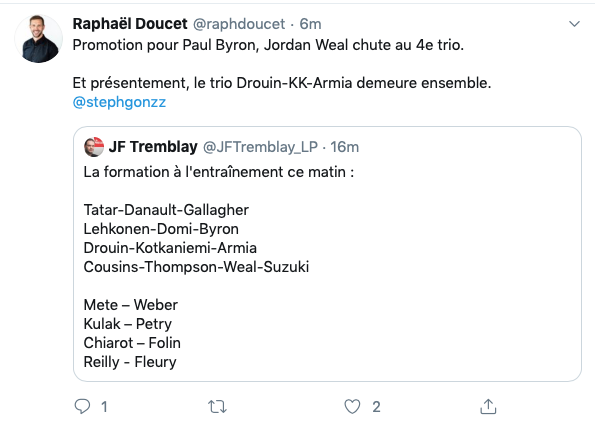 Marc Bergevin IMPOSE sa décision à Claude Julien....