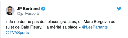 Marc Bergevin parle au JE....