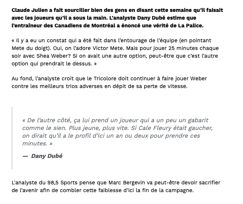Marc Bergevin va SACRIFIER du FUTUR pour régler son problème...
