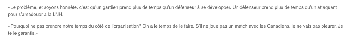 Pour une fois...On est d'accord avec Jean-Charles Lajoie...