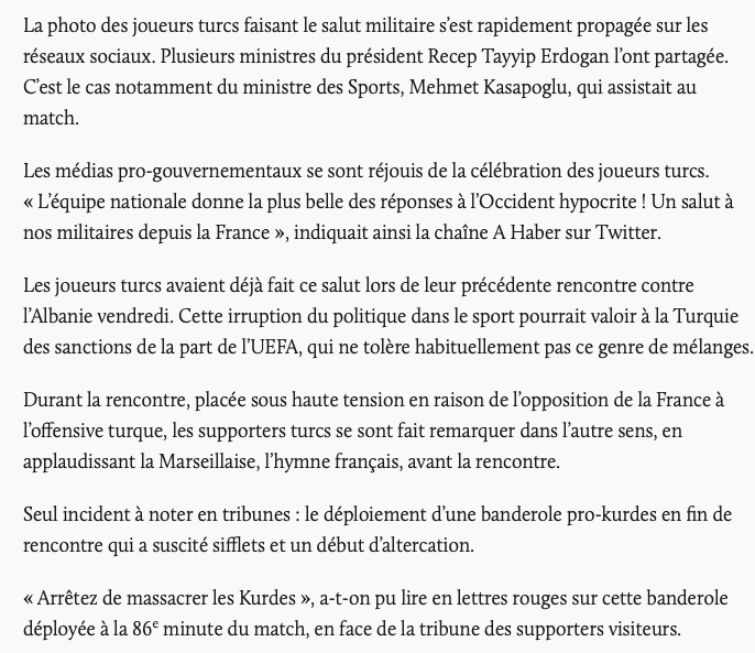 Quand des joueurs de soccer supportent....un MASSACRE humain...