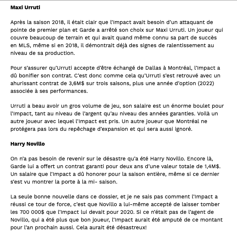 Rémi Garde...comme Marc Bergevin...