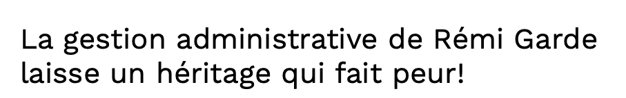 Rémi Garde...comme Marc Bergevin...