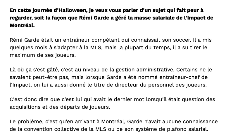 Rémi Garde...comme Marc Bergevin...