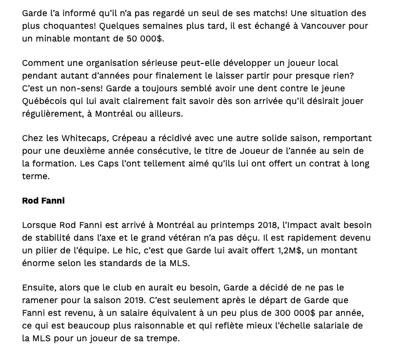 Rémi Garde...comme Marc Bergevin...