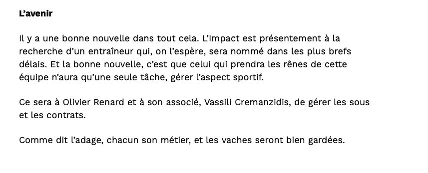 Rémi Garde...comme Marc Bergevin...