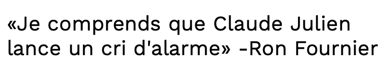 Ron Fournier comprend Claude Julien...D'avoir VISÉ son DG...