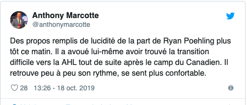 Ryan Poehling a une TÊTE sur les épaules...