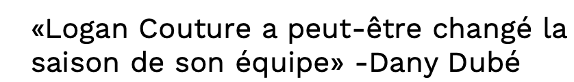 Shea Weber ne peut pas faire comme Logan Couture..