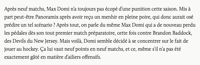 Tomas Tatar a VOLÉ la COLÈRE STUPIDE de Max Domi....