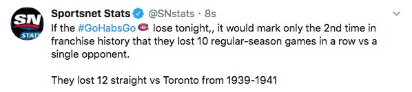 Un record pour Montréal à soir ?