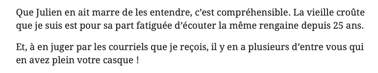 Au tour de Marc de Foy...De demander le CONGÉDIEMENT du TRIO Bergevin-Julien-Timmins....