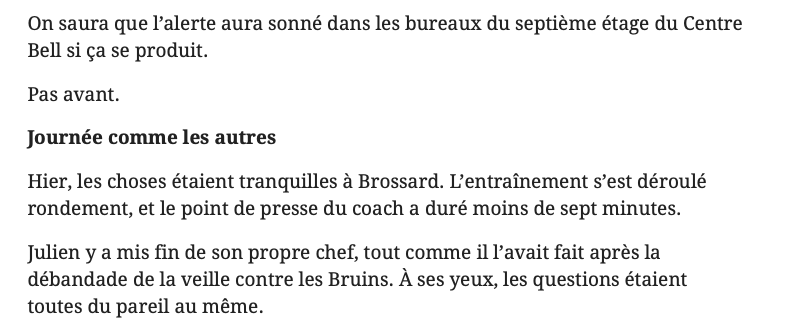 Au tour de Marc de Foy...De demander le CONGÉDIEMENT du TRIO Bergevin-Julien-Timmins....