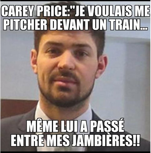 Carey Price CHOKE....depuis que Cayden Primeau....