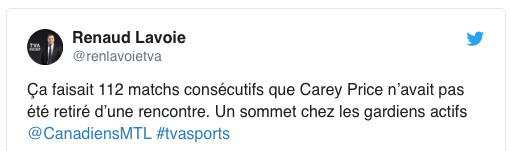 Carey Price se fait encore LICHER les JAMBIÈRES....par Renaud Lavoie...