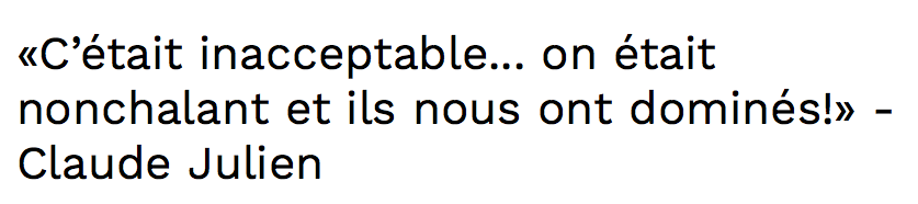 Claude Julien en train de PERDRE son VESTIAIRE? Comme Babcock...