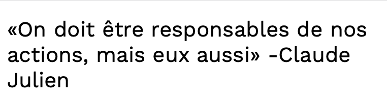 Claude Julien va-t-il être mis à L'AMENDE..