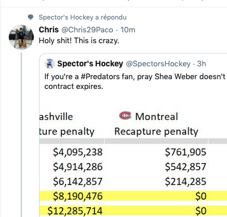 David Poile a fait DEUX ERREURS avec Shea Weber....