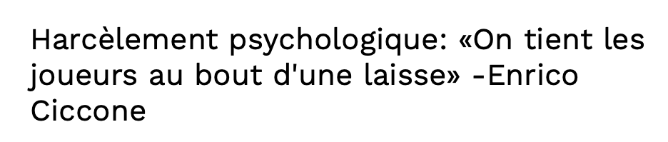 Enrico Ciccone VISE Michel Therrien.....