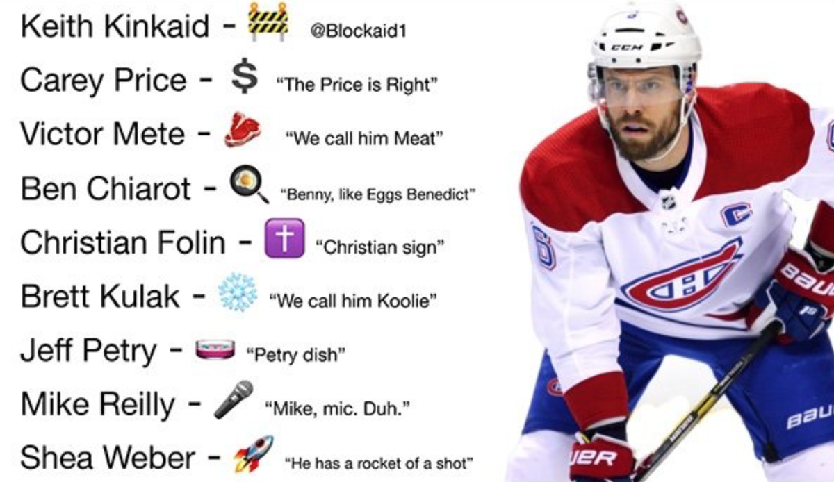 Keith Kinkaid doit arrêter avec ses EMOJIS..