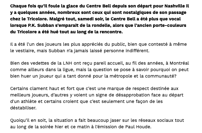 La foule du Centre Bell a oublié que PK Subban n'était pas Max Pacioretty....