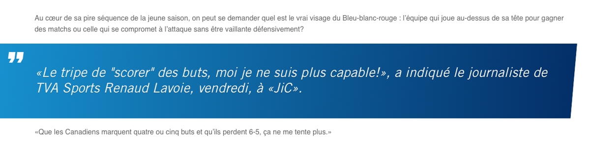 La seule façon que Claude Julien SAUVE sa JOB....