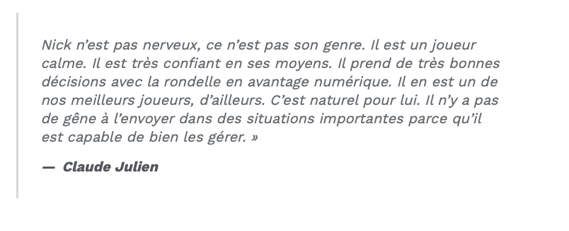 Le CALME de Suzuki sur le POWER PLAY...et le tir de Caufield...