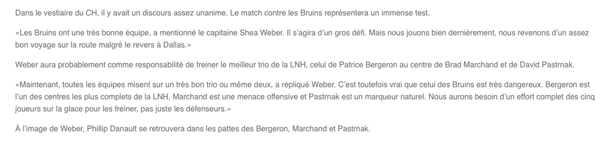 Le Centre Bell pourrait oublier l'attaque de Chara envers PATCH ?