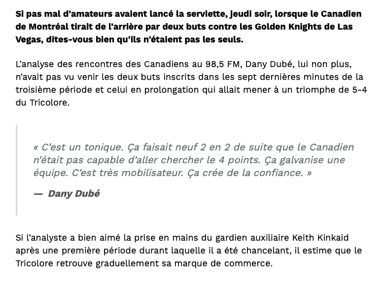 Le CH....L'équipe la PLUS RAPIDE de la LNH?