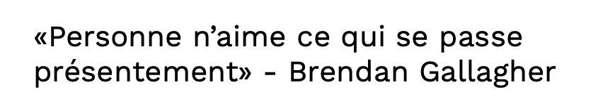 Les joueurs REFUSENT de VISER Carey Price..