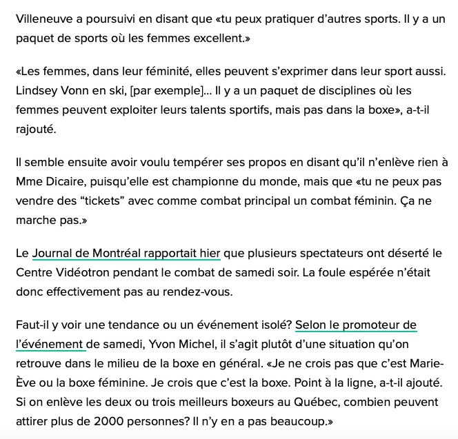 Michel Villeneuve le MISOGYNE...