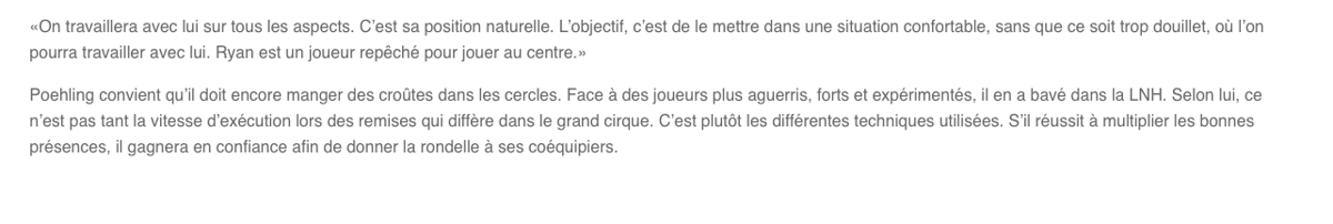 Ryan Poehling se COUCHE devant JOJO BOUCHARD.