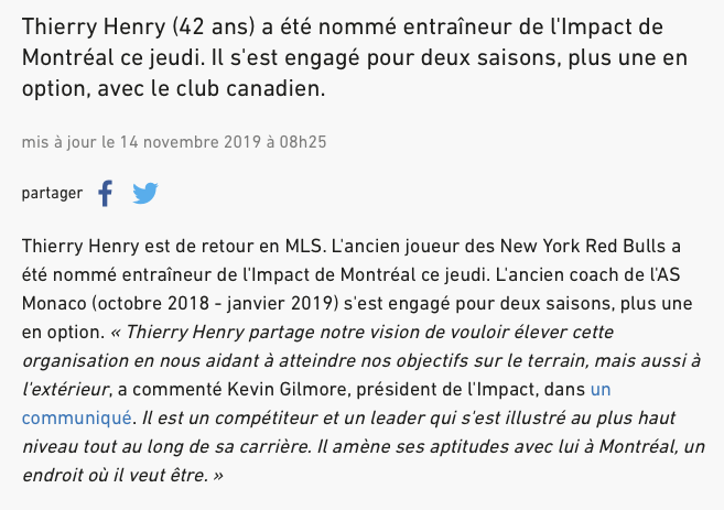 Thierry Henry et Montréal DÉTRUITS sur la PLACE PUBLIQUE en France!!!!