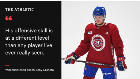 Tony Granato met Cole Caufield...au-dessus de Wayne Gretzky...