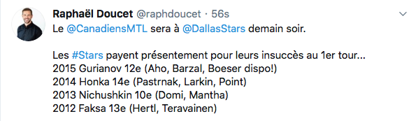 Trevor Timmins adore les dépisteurs des Stars...