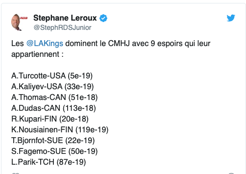 Alexis Lafrenière continue de le dire à ses proches....