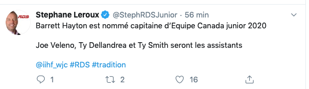 Alexis Lafrenière...serait en TA...