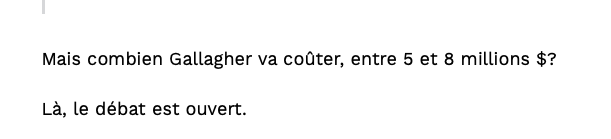 Brendan Gallagher....Un autre qui sera SURPAYÉ...