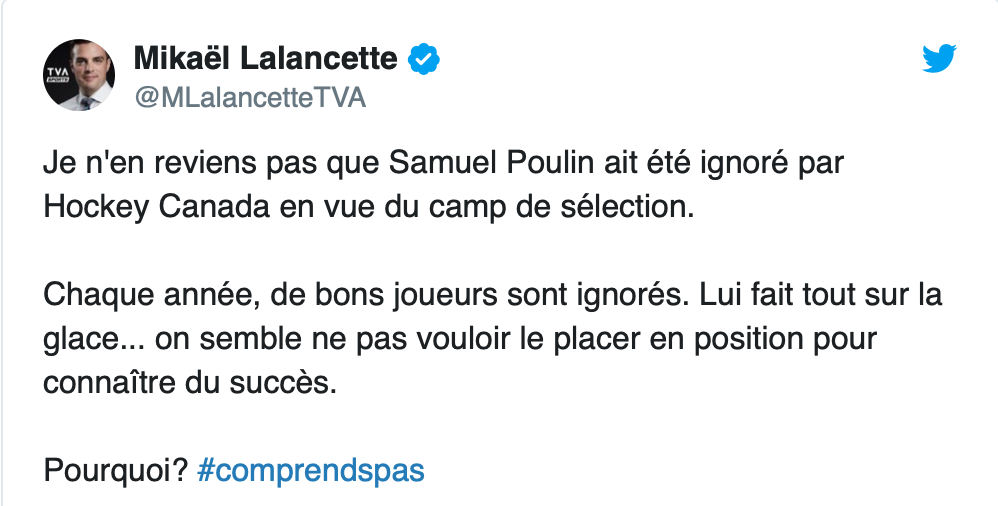 Ça arrive souvent que c'est un joueur de la LHJMQ...