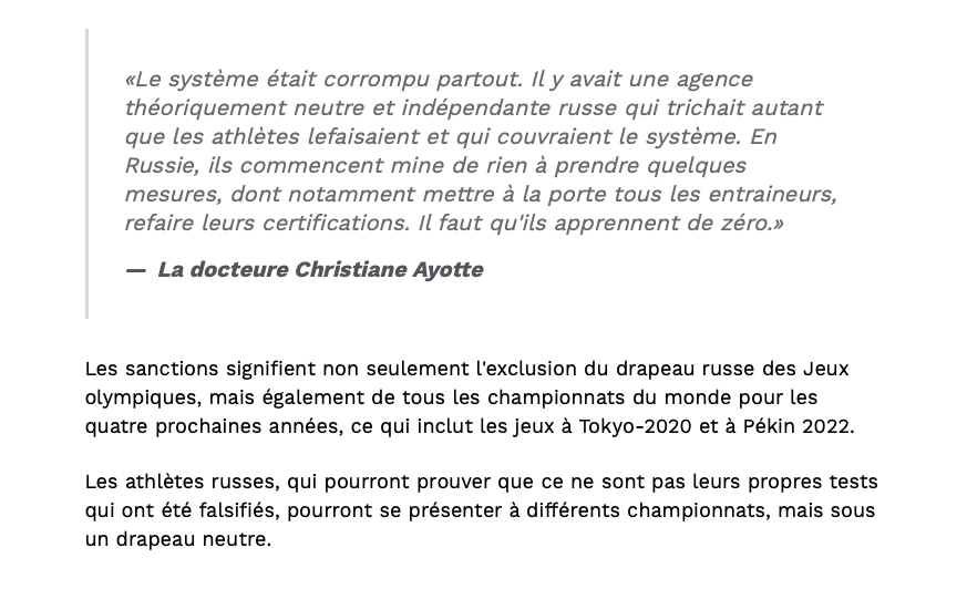 Combien de Russes sont DOPÉS dans la LNH?